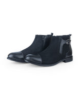 Men's premium leather formal black shoes 203396