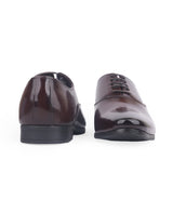 Men's patent leather brown shoes 204730