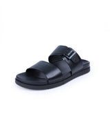 Men's premium Leather comfort black chappal 205411