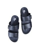 Men's premium Leather comfort black chappal 205411