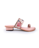 ladies heel peach color chappals  20549