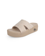 ladies comfort heel tan chappals 206633
