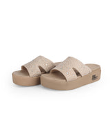 ladies comfort heel tan chappals 206633