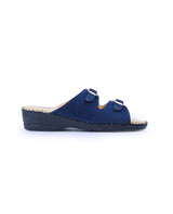 ladies leather comfort blue chappals 20701