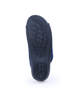 ladies leather comfort blue chappals 20701