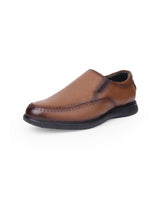 Men's leather brown shoes 207310