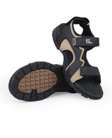 Men's black floaters 207707
