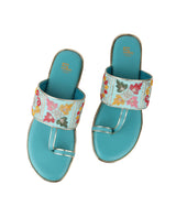LADIES SEA GREEN PARTYWEAR CHAPPAL 208703