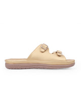 ladies flat golden chappals 21315