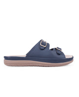 ladies flat blue chappals 21316