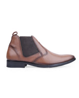 Men's premium leather brown Chelsea shoes 23279