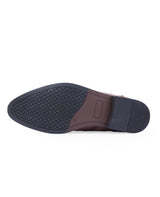 Men's premium leather brown Chelsea shoes 23279