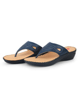 ladies leather medicated chappals 24050