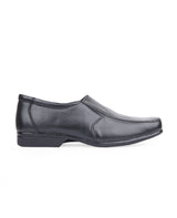 Men's leather black shoes 24385