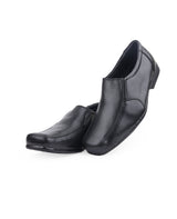 Men's leather black shoes 24385