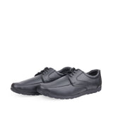 Men's leather black shoes 24386
