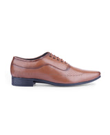 Men's brown leather shoes 24823
