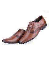 Men's leather brown shoes 24837