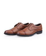 Men's leather formal brown shoes 24861