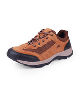 Men's leather casual brown shoes 25102