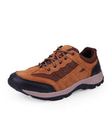 Men's leather casual brown shoes 25102