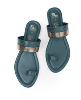 Ladies fancy flat chappals 25410