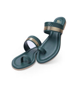 Ladies fancy flat chappals 25410