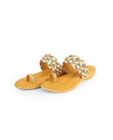ladies heel tan chappals 25415
