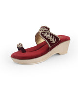 Ladies partywear heel chappal 25527