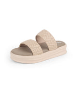 ladies comfort beige heel chappals 25529