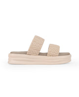 ladies comfort beige heel chappals 25529