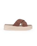 ladies comfort brown heel chappals 25530