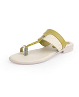 Ladies multi color flat chappals 26620