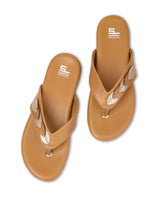ladies flat tan chappals 26704
