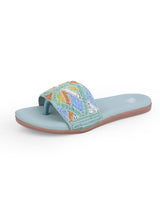 Ladies flat gray chappal 26739