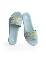 Ladies flat gray chappal 26739