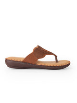 Ladies party wear comfort brown chappals 26748