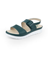 Ladies heel green sandals 26754