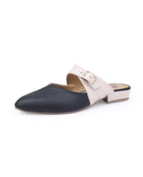 Ladies black half shoes 27223
