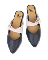 Ladies black half shoes 27223