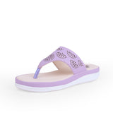 ladies comfort heel purple chappals 27226