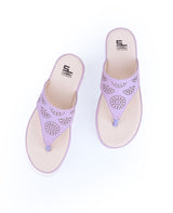 ladies comfort heel purple chappals 27226