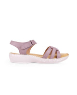 Ladies comfort light purple sandals 27228