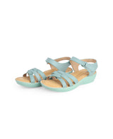 Ladies comfort sea green sandals 27229