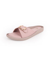 ladies flat chappals pink 27233