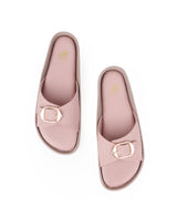 ladies flat chappals pink 27233
