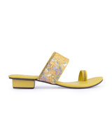 ladies heel fancy green chappals 27303