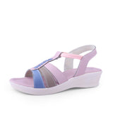 Ladies heel peach sandals 27313
