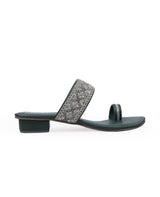 ladies fancy heel green chappals 27314