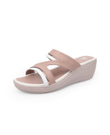 Ladies heel peach chappals 27316